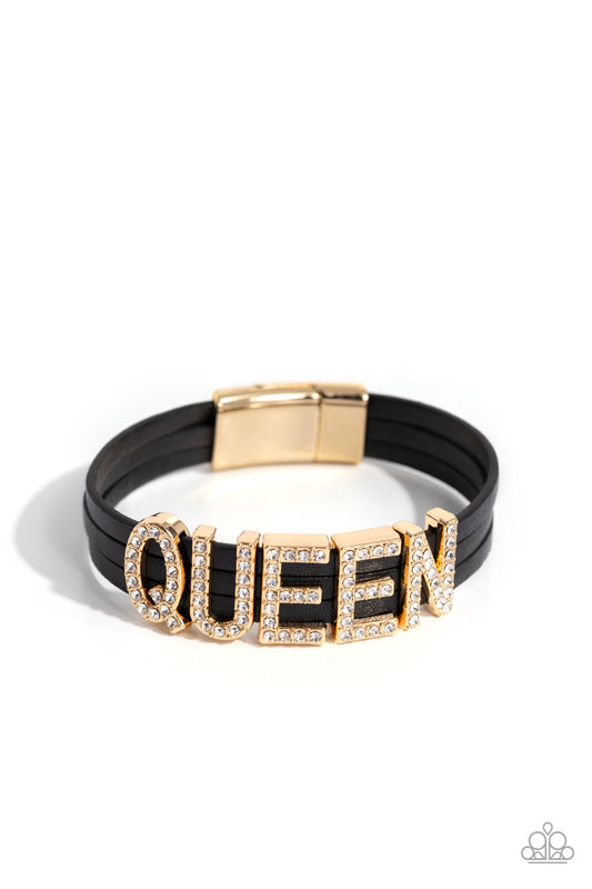 Paparazzi Bracelets - Queen of My Life - Gold