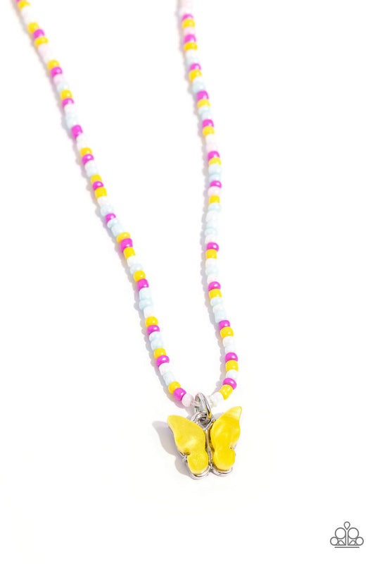 Paparazzi Necklaces - Soaring Shell - Yellow