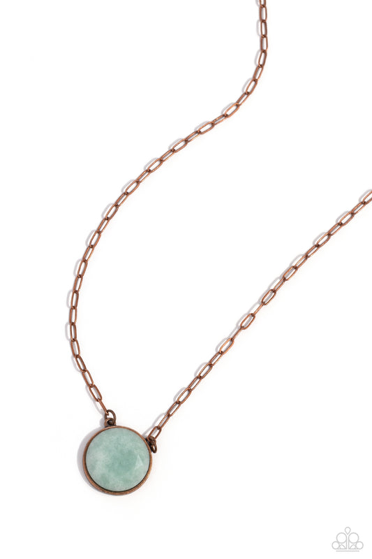 Paparazzi Necklaces - Suspended Stone - Copper