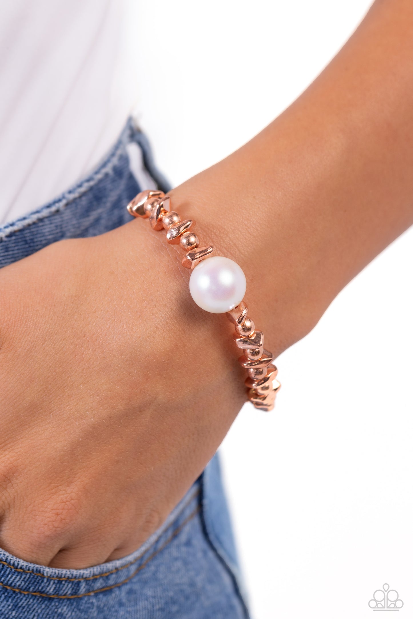 Paparazzi Bracelets - Chiseled Class - Copper