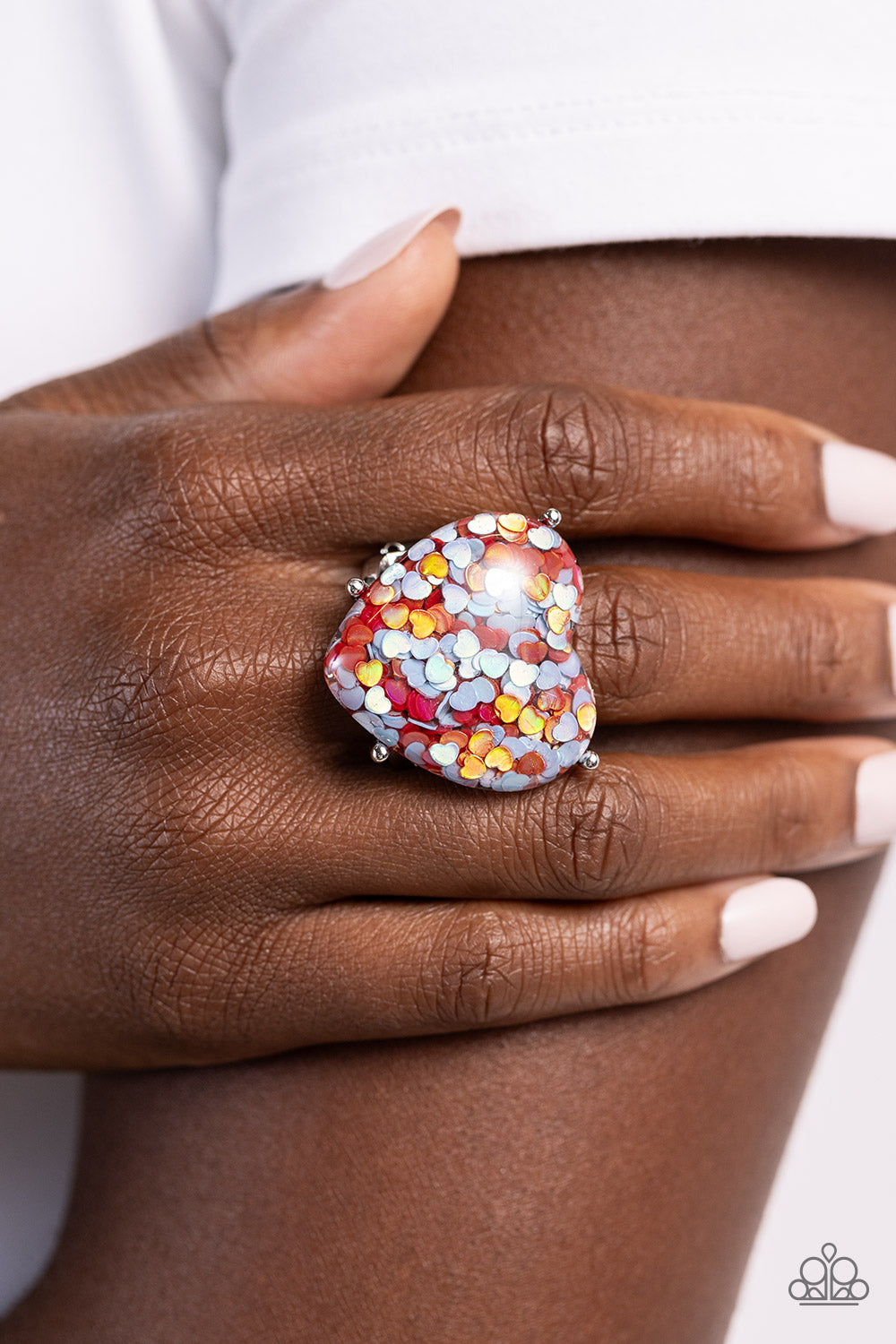 Paparazzi Rings - Patterned Promenade - Red