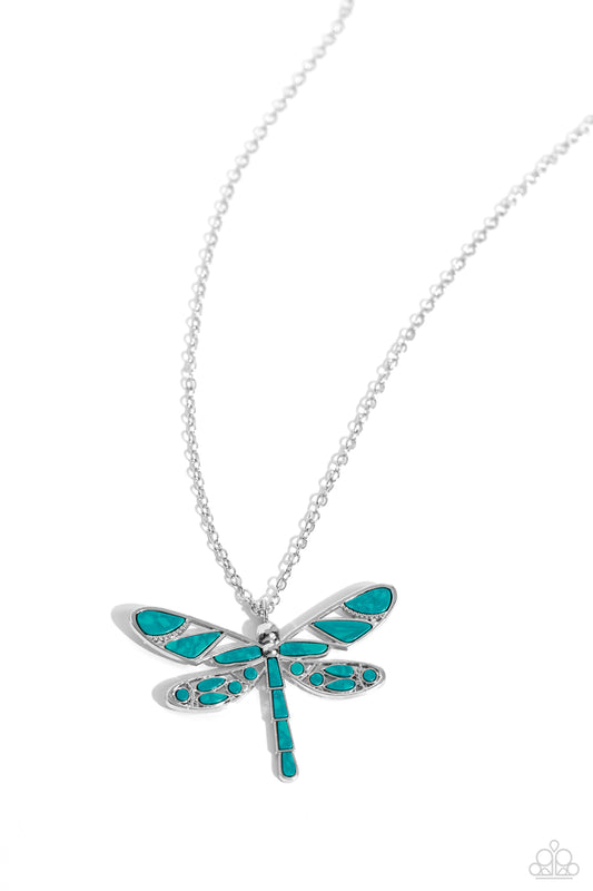Paparazzi Necklaces - FLYING Low - Green