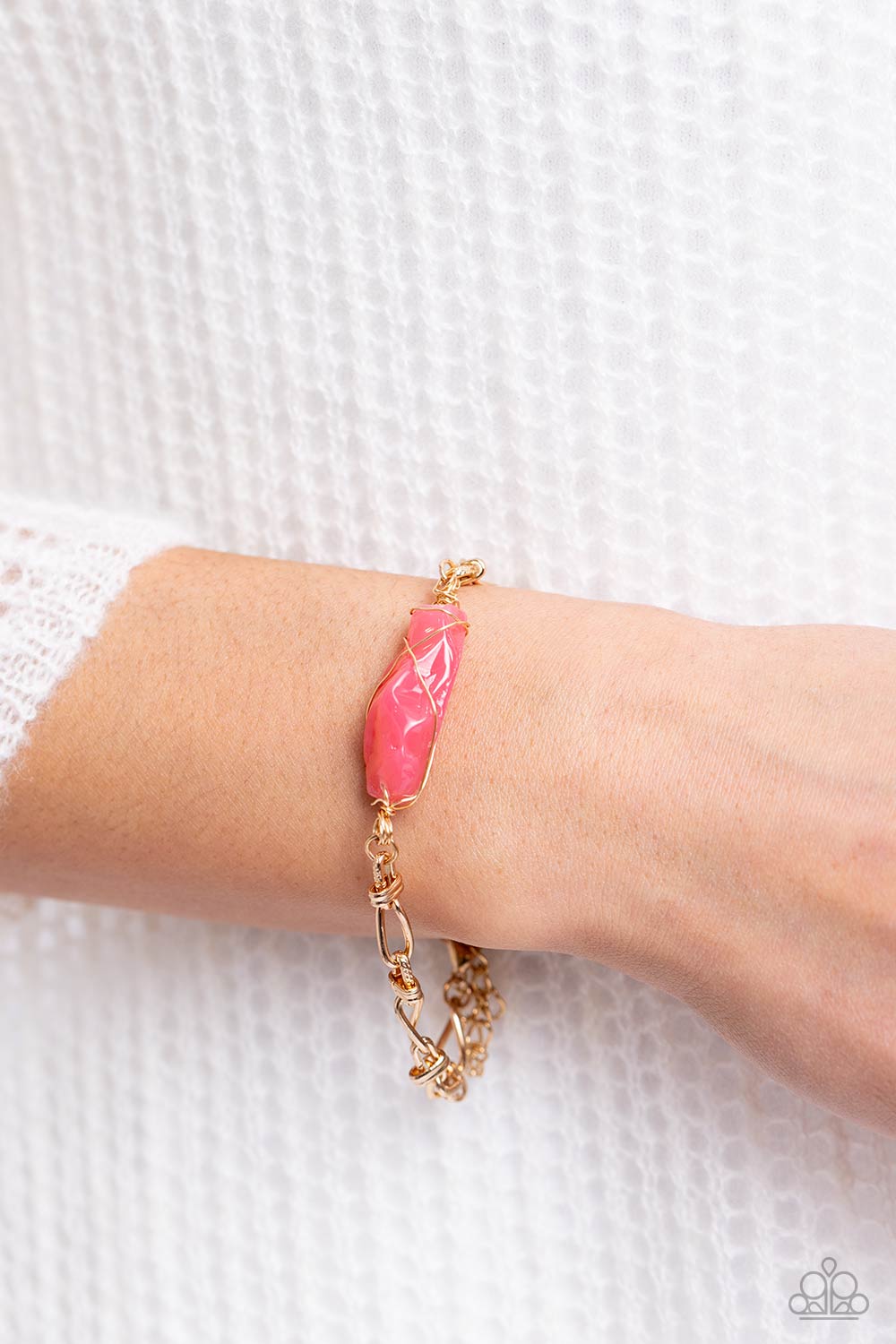 Paparazzi Bracelets - Whimsically Wrapped - Pink
