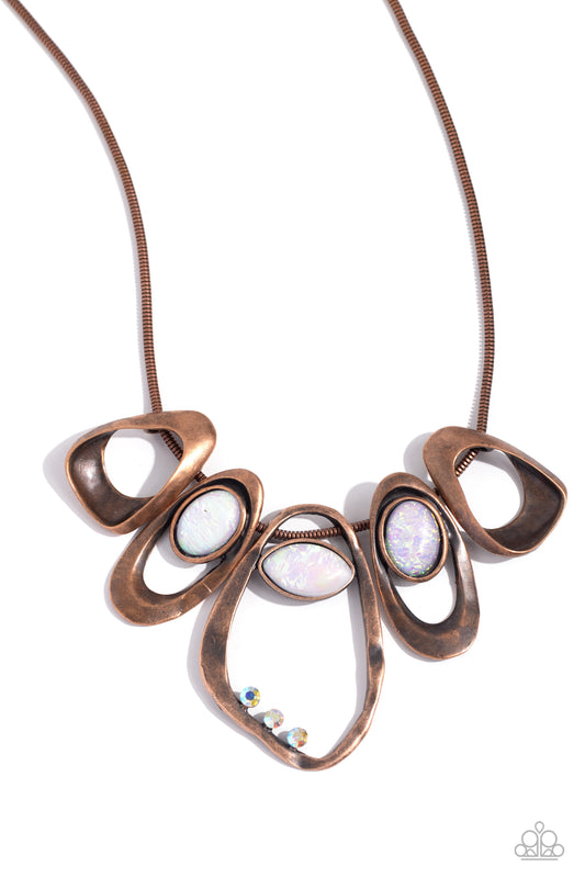 Paparazzi Necklaces - Gleaming Gala - Copper