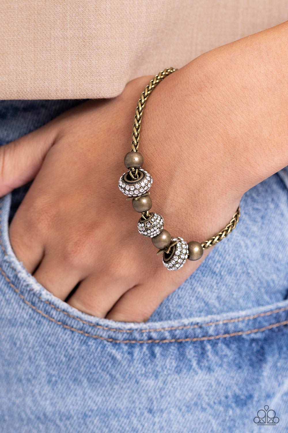 Paparazzi Bracelets - Draped Dedication - Brass