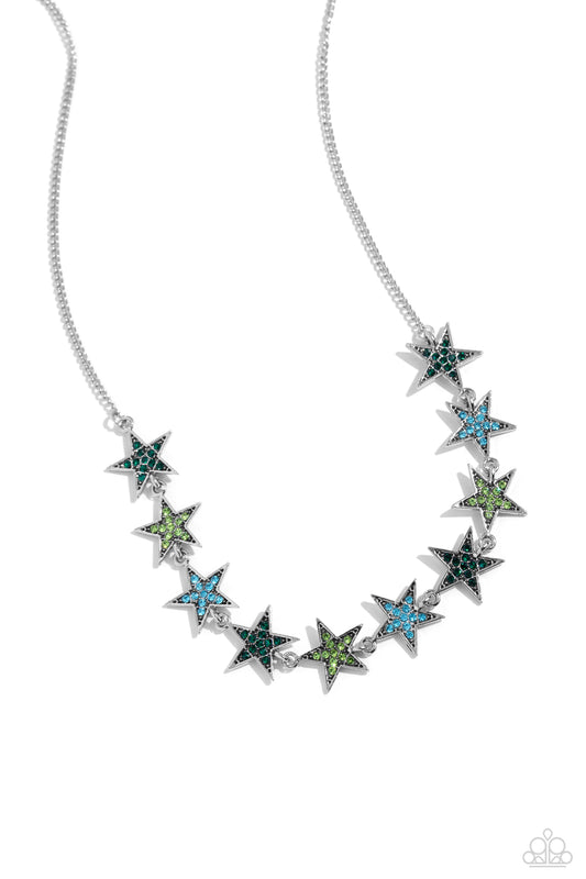 Paparazzi Necklaces - Star Quality Sensation - Green