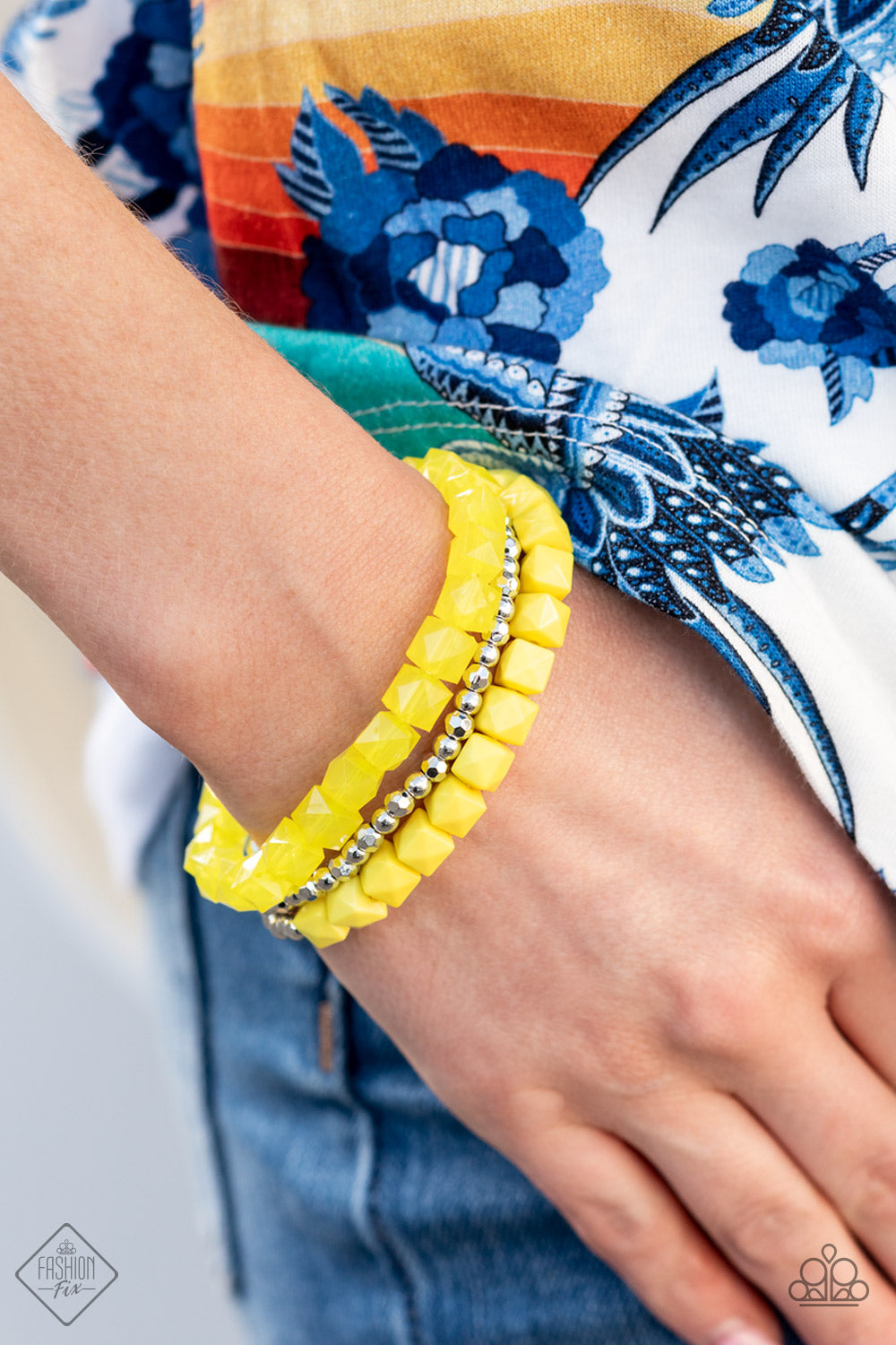 Paparazzi Bracelets - Vacay Vagabond - Yellow - Fashion Fix - Glimpses of Mailbu