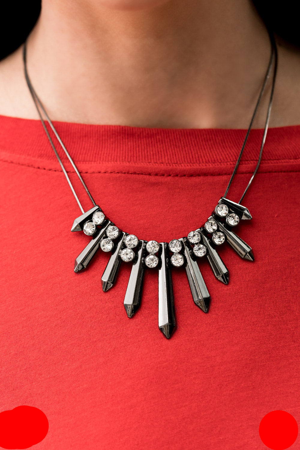 Paparazzi Necklaces Fashion Fix May 2021 - Magnificent Musings - Dangerous Dazzle - Black - N1595