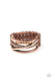 Paparazzi Rings - Stay In Your Lane - Copper - Fashion Fix Exclusive