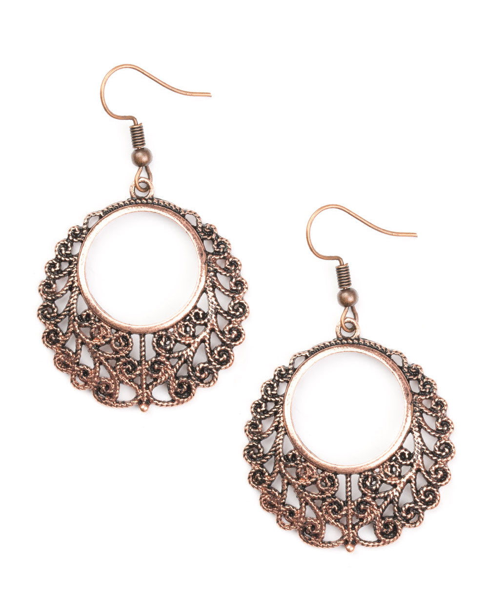 Paparazzi Earrings - Grapevine Glamorous - Copper