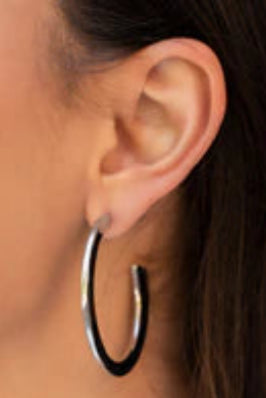 Paparazzi Earrings - Learning Curve - Silver - Fashion Fix - 8/22