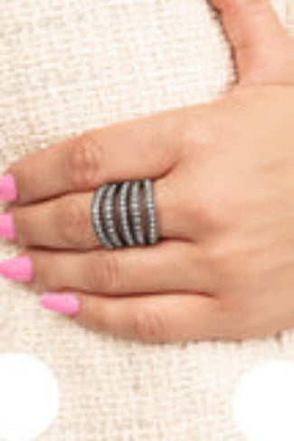 Paparazzi Rings - Empirical Sparkle - White - Fashion Fix - September 2021