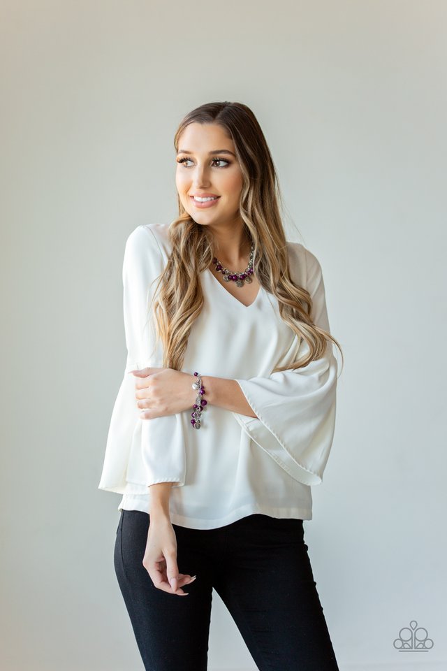 Paparazzi Necklaces - Guru Garden - Purple