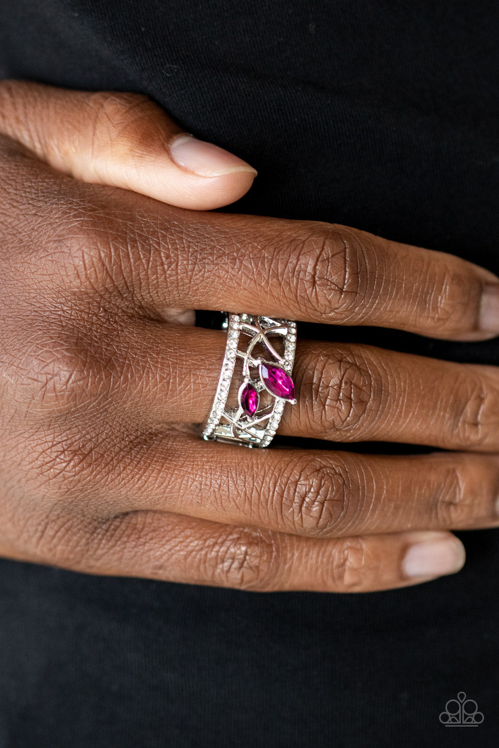 Paparazzi Rings - Tilted Twinkle - Pink