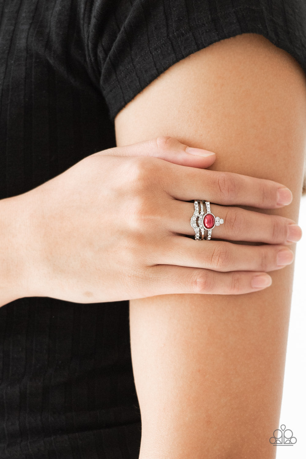Paparazzi Rings - Timeless Tiaras - Red