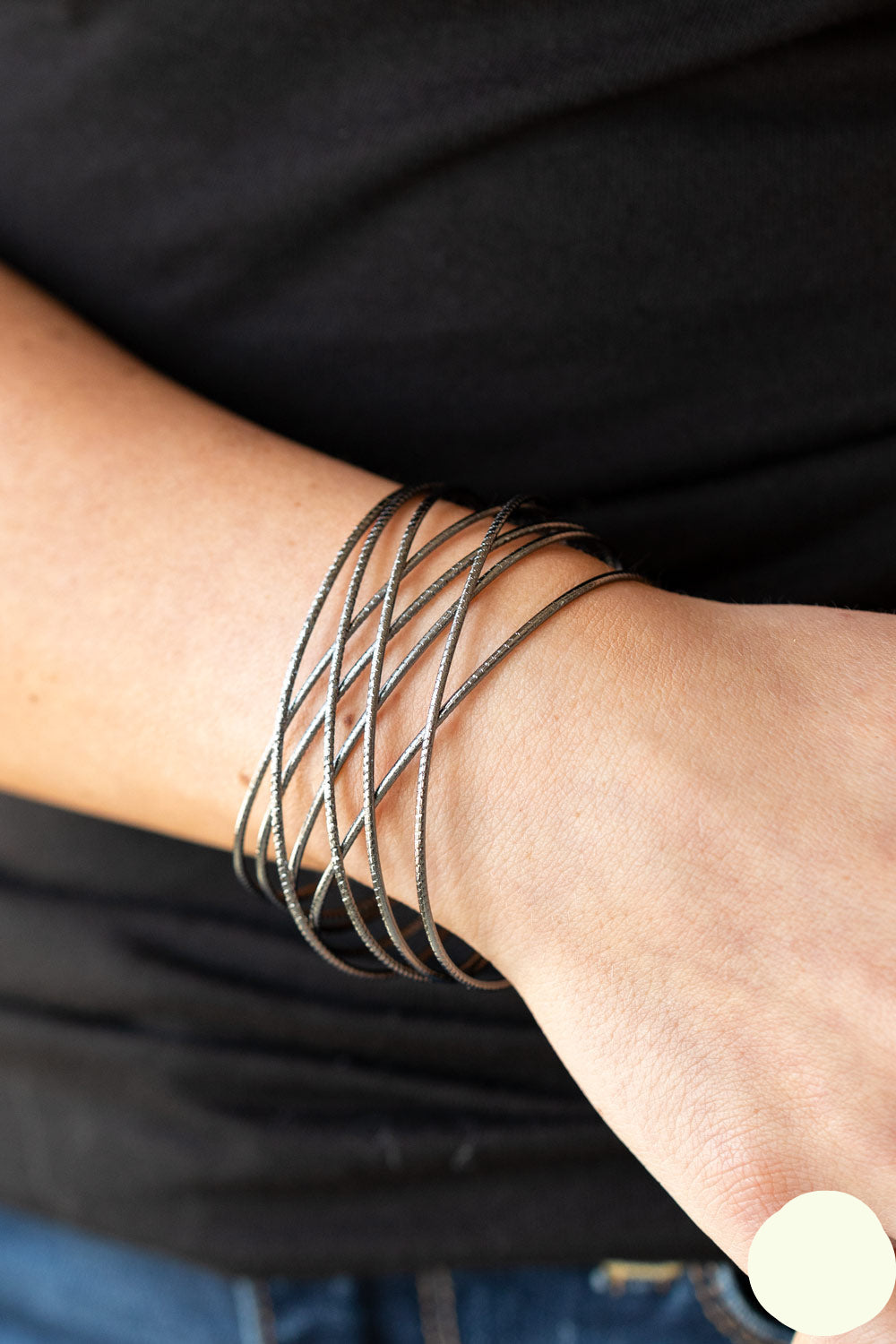 Paparazzi Bracelets - Strike Out Shimmer - Black - B1646