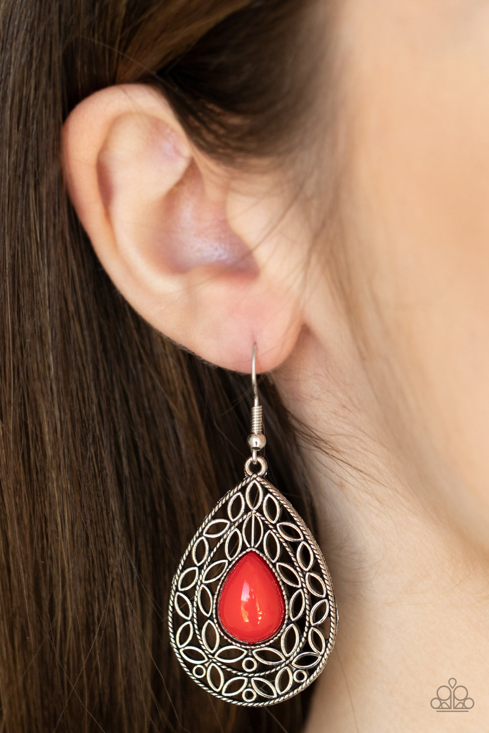 Paparazzi Earrings - Fanciful Droplets - Red