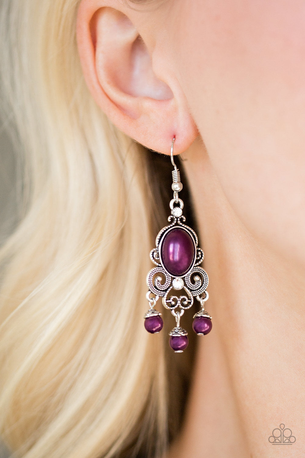 Paparazzi Earrings - I Better get Glowing - Purple