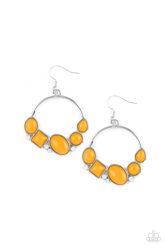 Paparazzi Earrings - Beautifully Bubblicious - Orange