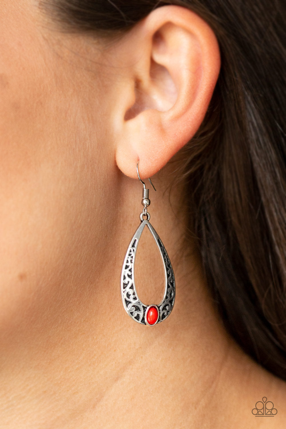 Paparazzi Earrings - Colorfully Charismatic - Red