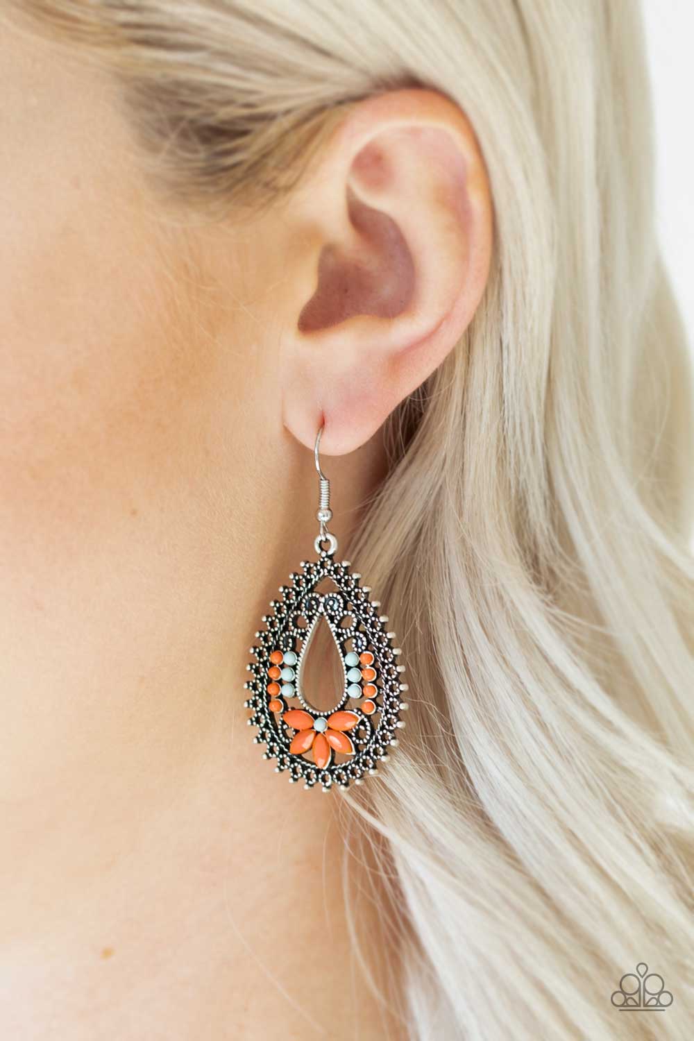 Paparazzi Earrings - Atta-Gala - Orange