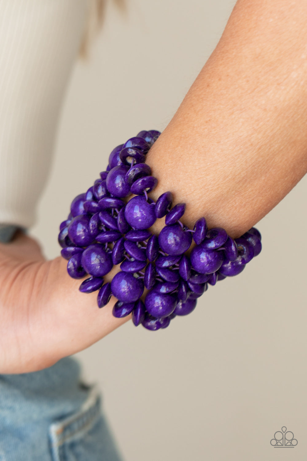 Paparazzi Bracelets - Island Mixer - Purple