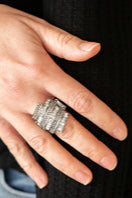 Paparazzi Rings - Hear Me Uproar - White - Life of the Party - April 2021