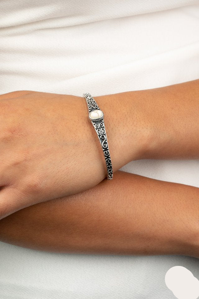 Paparazzi Bracelets - Make Your Own Path - White