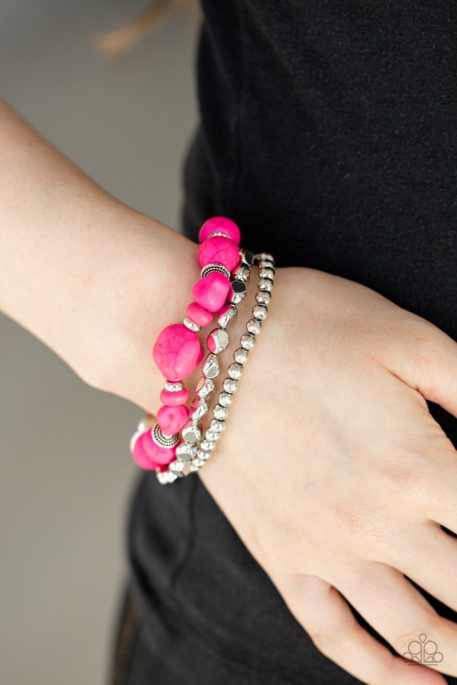 Paparazzi Bracelets - Rural Restoration - Pink