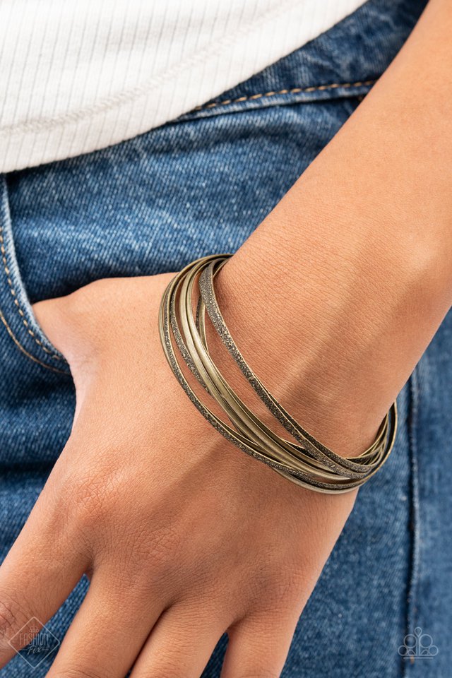 Paparazzi Bracelets - Suddenly Synced - Brass - Fashion Fix