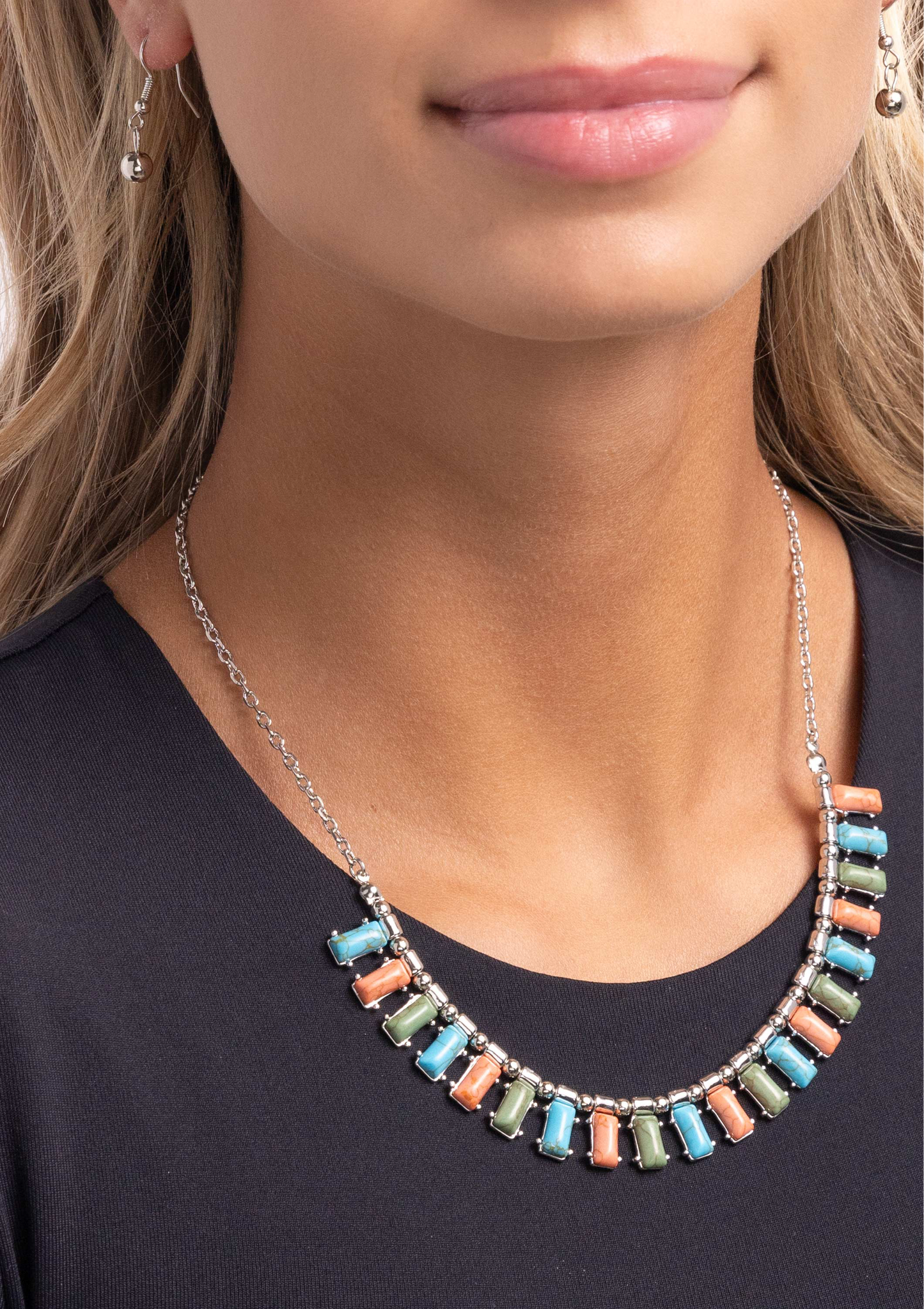 Paparazzi Necklaces - Stony Shimmer - Blue