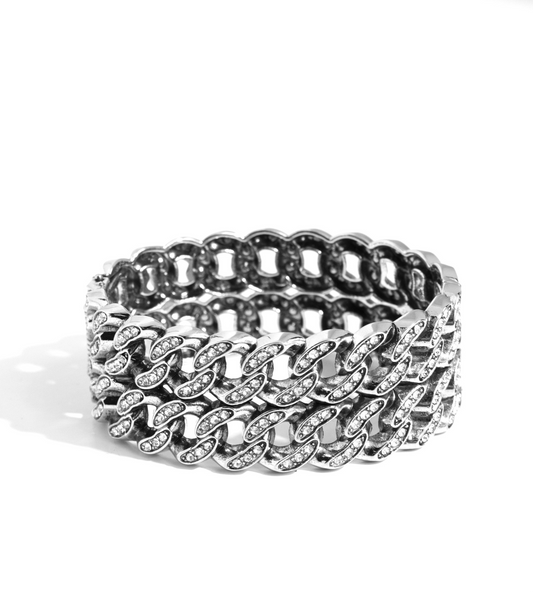 Paparazzi Bracelets - Braided Bandit - White