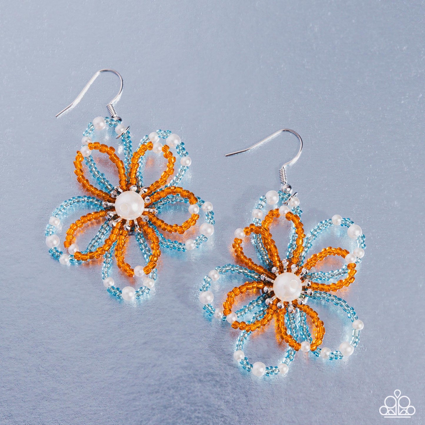 Paparazzi Earrings - Pearl Crush - Orange