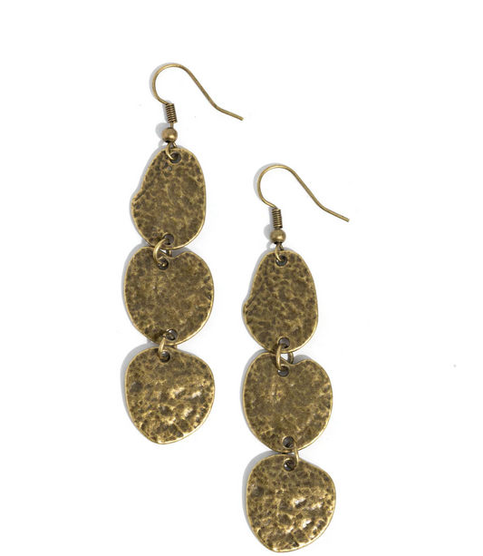 Paparazzi Earrings - ancient Archive - Brass