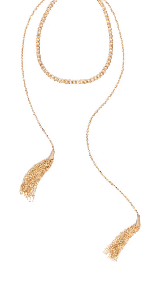 Paparazzi Necklaces - Tassel Theme -Gold