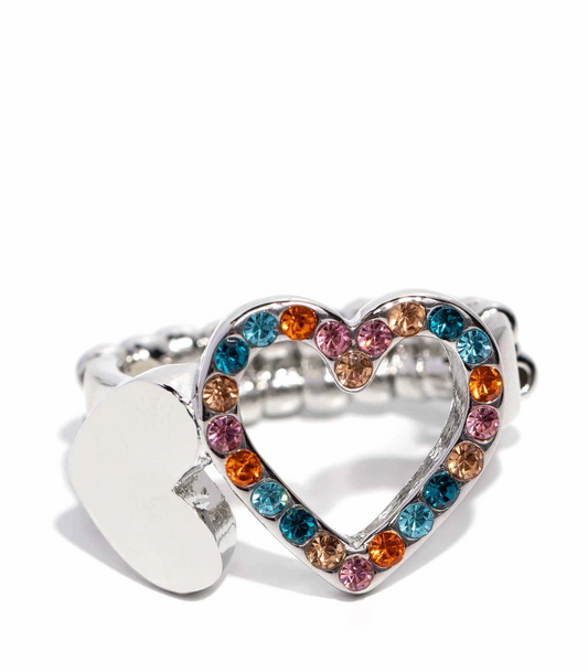 Paparazzi Rings - Play a Heart - Orange - Fashion Fix