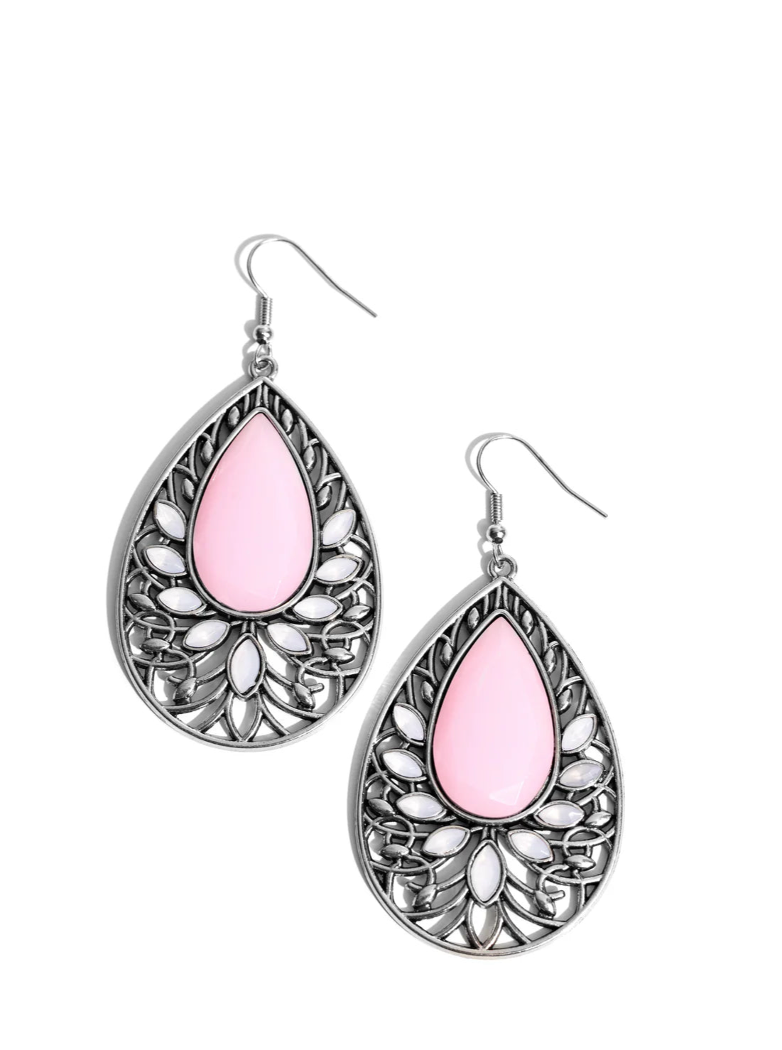 Paparazzi Earrings - Floral Fairytale - Pink