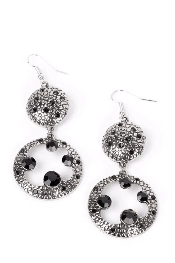 Paparazzi Earrings - Eastern Entrada - Black
