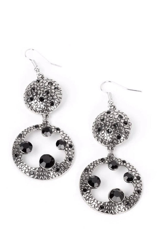 Paparazzi Earrings - Eastern Entrada - Black