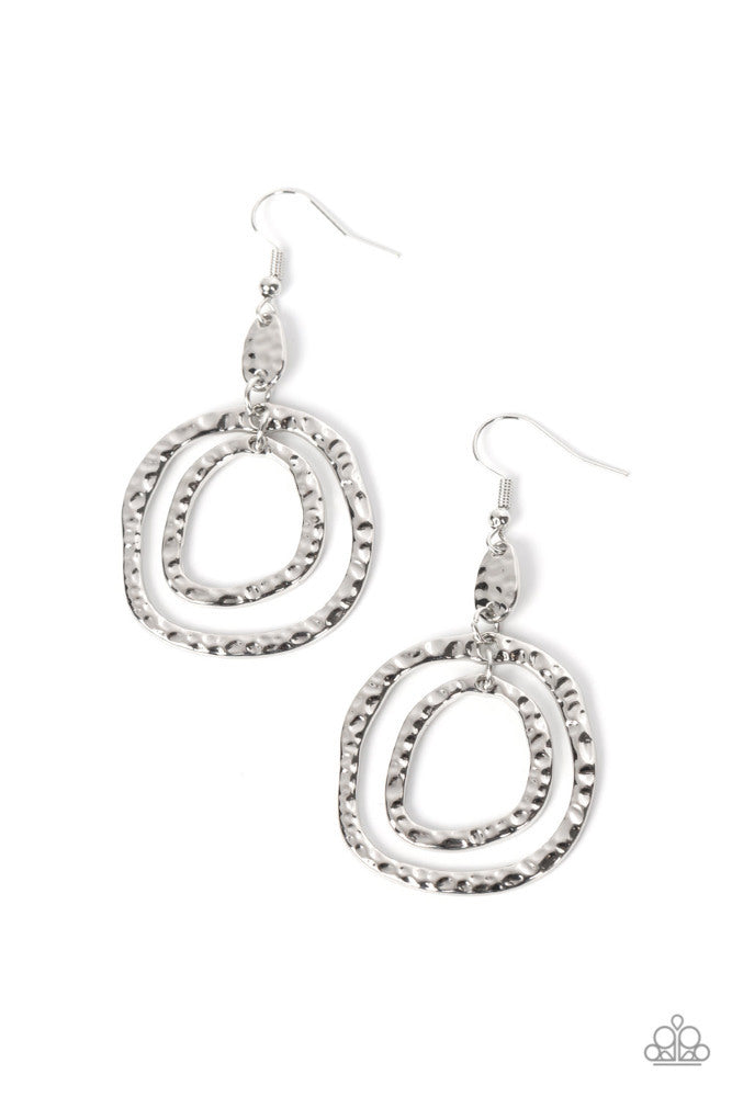 Paparazzi Earrings - Scalding Haute - Silver