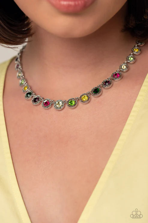 Paparazzi Necklaces - Kaleidoscope Charm - Multi