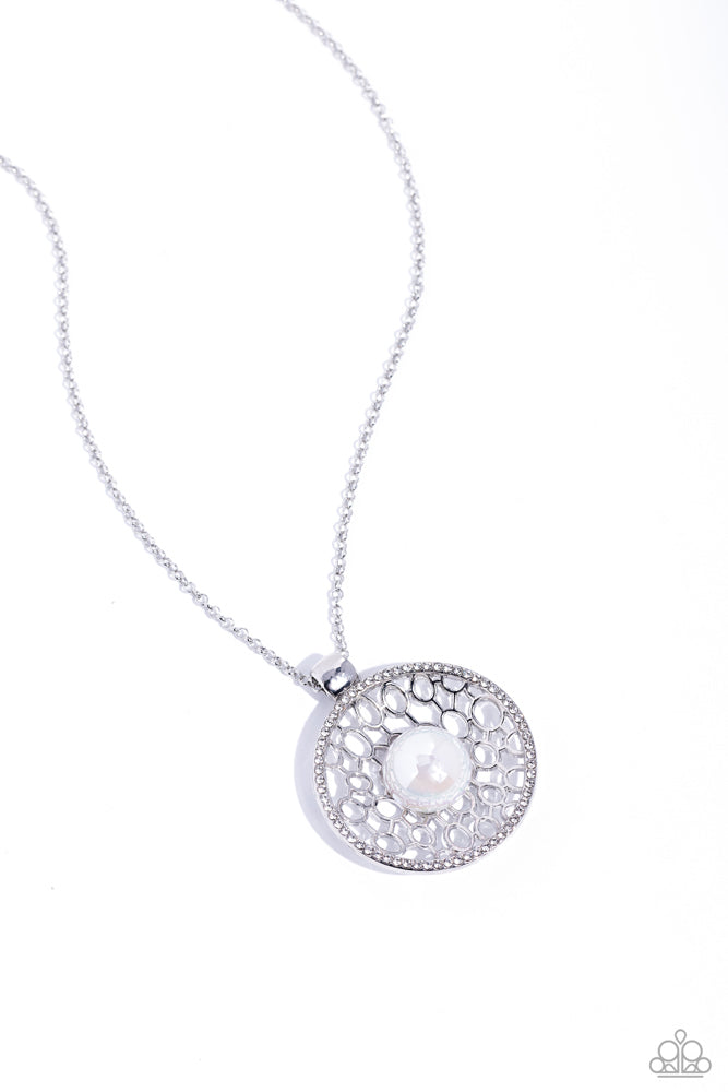 Paparazzi Necklaces - Wall Street Web - White