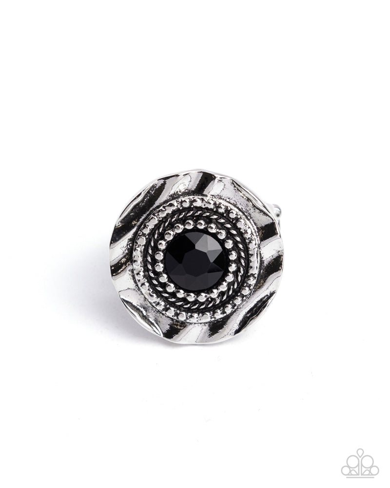 Paparazzi Rings - Glistening Grotto - Black - Fashion Fix Exclusive