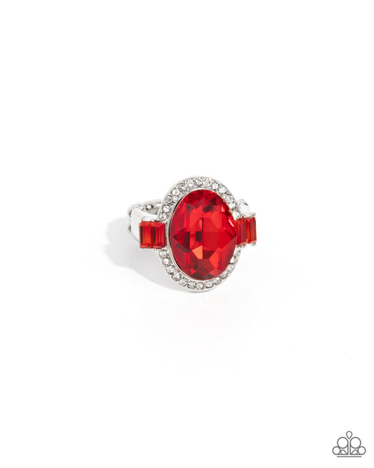 Paparazzi PREORDER Rings - Stubborn Shimmer - Red