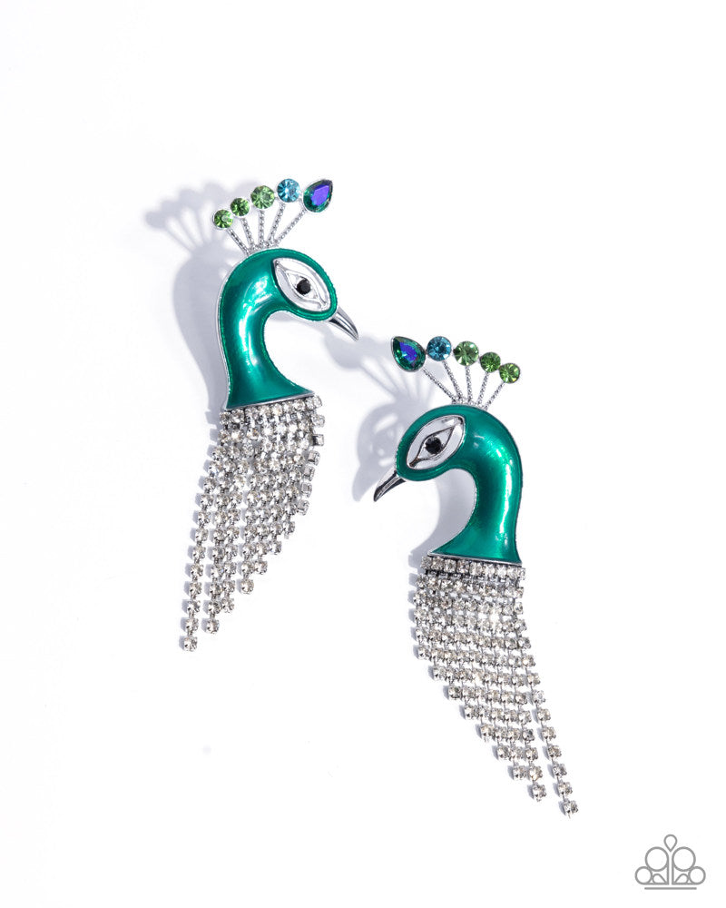 Paparazzi Earrings - Pampered Peacock - Multi - Life of the Party Dec. 2024