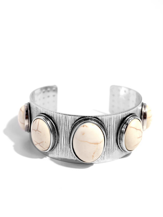 Paparazzi Bracelets - Earthy Echo - White