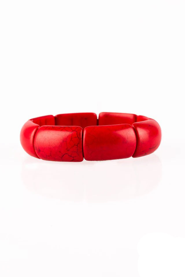 Paparazzi Bracelets - Peace Out - Red