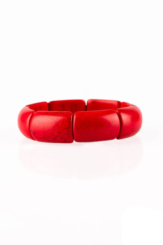 Paparazzi Bracelets - Peace Out - Red