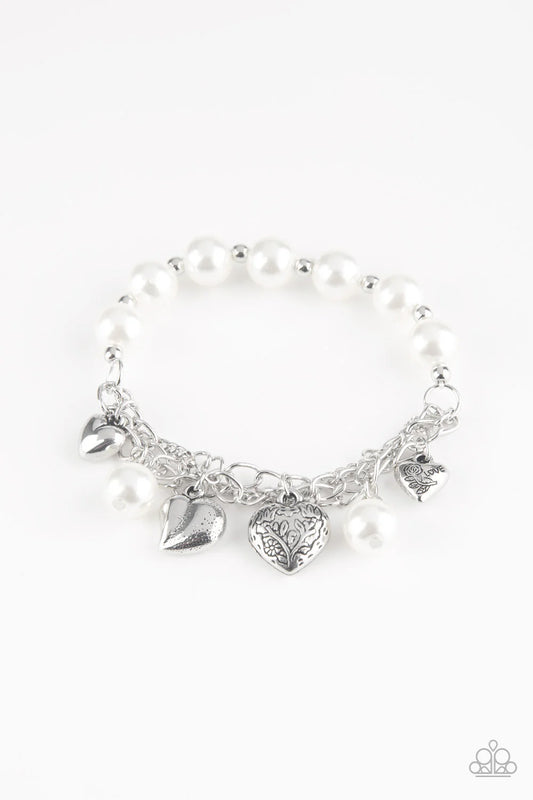 Paparazzi Bracelets - More Amour - White