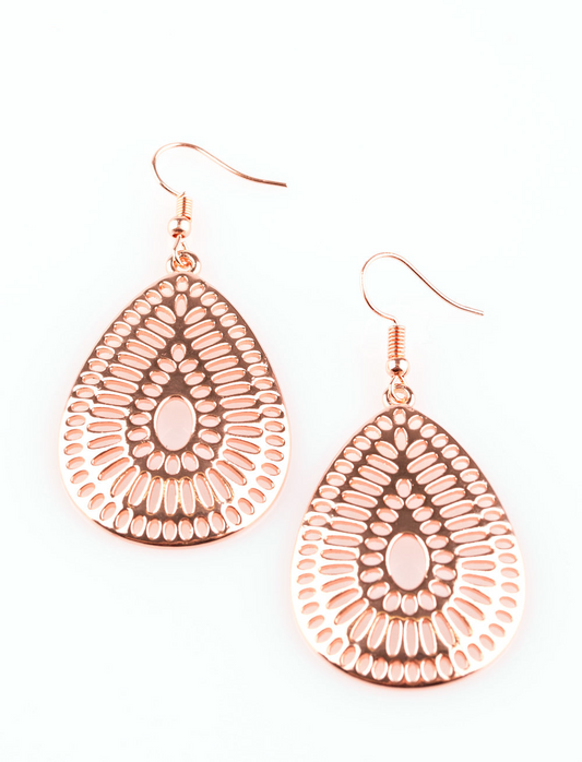 Paparazzi earring - You Look GRATE! - Copper